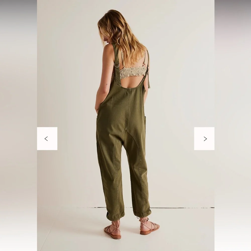 We The Free‎ - Free People High Roller Jumpsuit Overalls in cream
